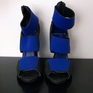 High dark blue, chic heels